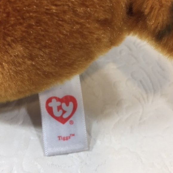 Ty Beanie Baby 6” TIGGS the Bengal Tiger Stuffed Animal Plush 2015 Glitter Eyes - Picture 6 of 7